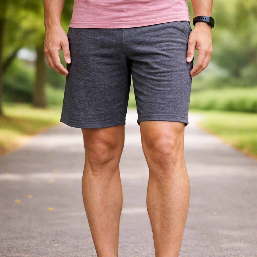 Fit legs in a vibrant park